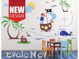 Pirate Map Wall Mural Pirates Wall Decals Kids Wall Decals Children Wall