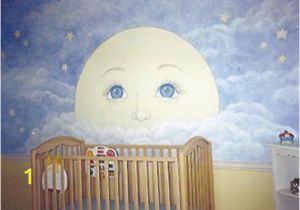 Playroom Wall Mural Ideas Man In the Moon Mural Baby S Room