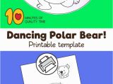 Polar Express Printable Coloring Pages Dancing Polar Bear Craft