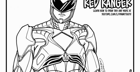 Power Rangers Red Ranger Coloring Pages Red Ranger Power Rangers [2017] Movie