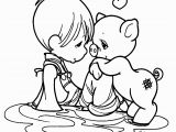 Precious Moments Coloring Pages Printable Color Page Of Child with Bear Precious Moments Baby Coloring Pages