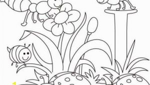 Preschool Coloring Pages for Spring Spring Bugs Coloring Pages