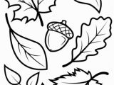 Preschool Fall Leaves Coloring Pages Fall Leaves and Acorn Coloring Page From Fall Category Select From