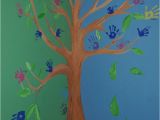Preschool Murals for Walls Family Handprint Tree Wall Mural Ideas Pinterest