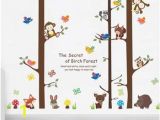 Princess Bedroom Wall Mural Stencil Kit Amazon Owl Monkey Wall Sticker forest Big Tree Animal