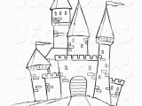 Princess In A Castle Coloring Pages Printable Black and White Art
