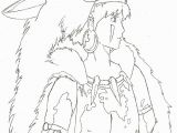 Princess Mononoke Coloring Pages Princess Mononoke San Coloring Page