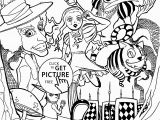 Printable Alice In Wonderland Coloring Pages Alice In Wonderland Coloring Pages Movie for Kids