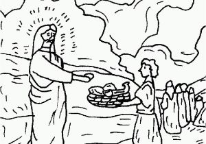 Printable Coloring Pages Of Jesus Feeding the 5000 Jesus Feeding 5000 Coloring Page Coloring Home