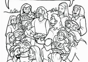 Printable Coloring Pages Of Jesus Feeding the 5000 Jesus Feeds 5000 Coloring Page – Children S Ministry Deals