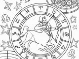 Printable Coloring Pages Zodiac Signs Sagittarius Zodiac Sign Coloring Page
