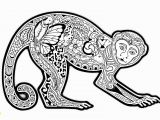 Printable Complex Animal Coloring Pages Free Coloring Page Coloring Difficult Monkey A Coloring Page with A