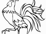 Printable Rooster Coloring Pages Rooster Crowing In Farm Animal Coloring Page Kids Play