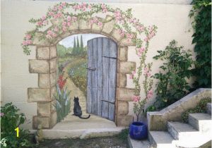 Professional Mural Painters Secret Garden Mural Painted Fences Pinterest