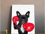 Puppy Dog Wall Murals Chezmax Wall Art On Canvas Print Artwork for Home Decor Animals Red Bulldog 9 8" X 11 8"