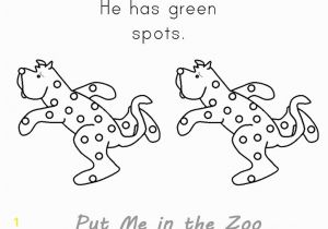 Put Me In the Zoo Coloring Page Put Me In the Zoo Coloring Pages Green Spots Free