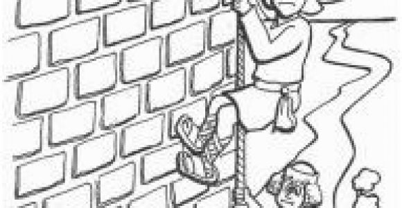 Rahab and Spies Coloring Page Horn Craft Walls Jericho Rahab Coloring Sheet