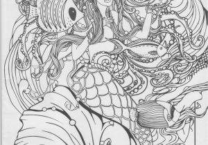 Realistic Mermaid Coloring Pages for Adults Mermaid Coloring Page