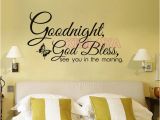 Religious Wall Murals for Churches Christian Goodnight God Bless Religious Vinyl Wall Sticker Wall