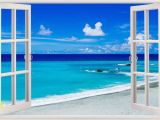 Removable Beach Wall Murals Details About 3d Beach Wall Stickers Window View Home Decor