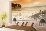 Removable Beach Wall Murals Vlies Poster Wandbild Tapete Fototapete Wasser Meer Strand