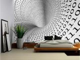 Removable Wall Mural Self Adhesive Large Wallpaper Wall26 Abstract Image Of Tunnel with Binary Language