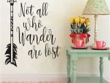 Removable Wall Murals for Cheap Not All who Wander are Lost Inspirational Wall Decals Quote