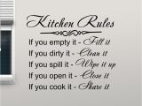 Reusable Vinyl Wall Murals Us $5 98 Off Kitchen Rules Wall Decal Decor Sign Quote Vinyl Sticker Poster Home Gifts Removable Art Mural Home Decoration Wall Decals L876 In