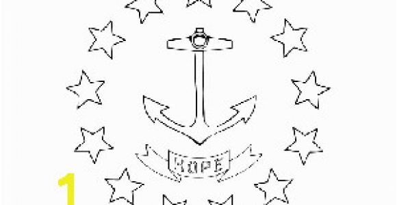 Rhode island Coloring Pages Rhode island State Flag Coloring Page