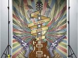 Rock N Roll Wall Murals Lucksty Rock and Roll Guitar Backdrops for Graphy