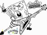 Rockstar Coloring Pages Printables Printable Spongebob Squarepants Be Ing A Rockstar Coloring Page
