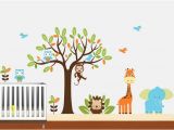 Safari Wall Murals for Nursery Kids Vinyl Wall Decal Safari Animal Wall Art by Nurserywallart