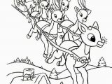 Santa and Snowman Coloring Pages Color the Red Nosed Reindeer Recognized Popularly as Rudolph who