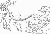 Santa Claus and His Reindeer Coloring Pages Outlined Santa Riding His Sleigh Coloring Page