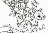 Santa Sleigh and Reindeer Coloring Page Rudolph and Santa Sleigh Coloring Pages Hellokids