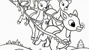 Santa Sleigh and Reindeer Coloring Page Rudolph and Santa Sleigh Coloring Pages Hellokids