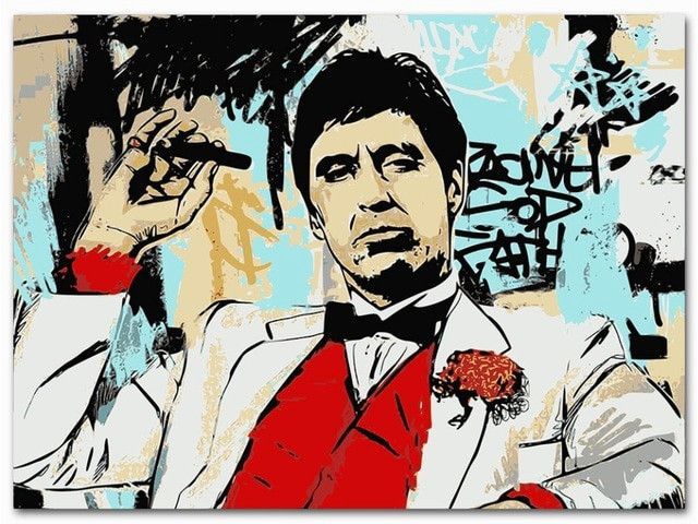 Scarface Wall Mural Scarface Classic Movie Silk Poster Al Pacino Wall ...