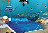 Sea Life Murals Photo Wall Mural Ocean Mural Underwater Sea Wall Mural for Kids Room Walls