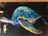Sea Turtle Wall Mural Sea Turtle original Artwork Wood and Acrylic Mini Wall Mural Stone Clay Mosaics Shale Glass Tiles and Other Embezzlements
