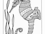 Seahorse Coloring Pages for Adults Colorful Seahorse Adult Coloring Page