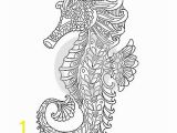 Seahorse Coloring Pages for Adults Zentangle Stylized Seahorse Stock Vector Image