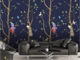 Self Adhesive Wall Murals Stickers 3d Cartoons Tree Parrot Wallpaper Removable Self Adhesive