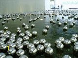 Silver orbs Wall Mural 10" Floating Silver Mirror Balls Spheres $39 Each Put In