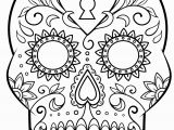 Simple Day Of the Dead Coloring Pages Day Of the Dead Sugar Skull Coloring Page