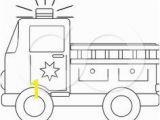 Simple Fire Truck Coloring Page Clip Art Black and White