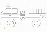 Simple Fire Truck Coloring Page Fire Engine Template for the Boy Pinterest