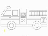 Simple Fire Truck Coloring Page Fire Engine Template for the Boy Pinterest