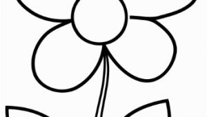 Simple Flower Coloring Pages Simple Flower Coloring Page Cute Flower