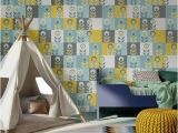 Simple Wall Mural Designs Geometric Floral Wall Mural Looks Lovely In This Kids Room Don T