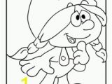 Smurf Movie Coloring Pages Sassette Smurfling Coloring Page